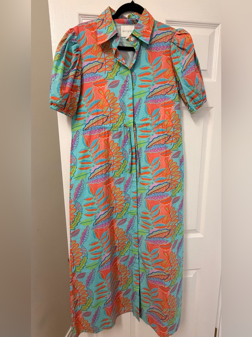 Marigold Tie Waist Maxi, Small, EUC